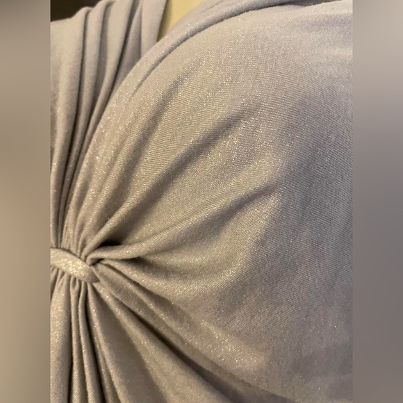 Ann Taylor Cream Ruched Blouse with Tie Front - Picture 3 of 4